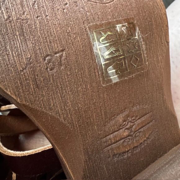 Veracruz by Sundance Leather Strappy Heeled Boots NWOB Sz 37 - Picture 7 of 8